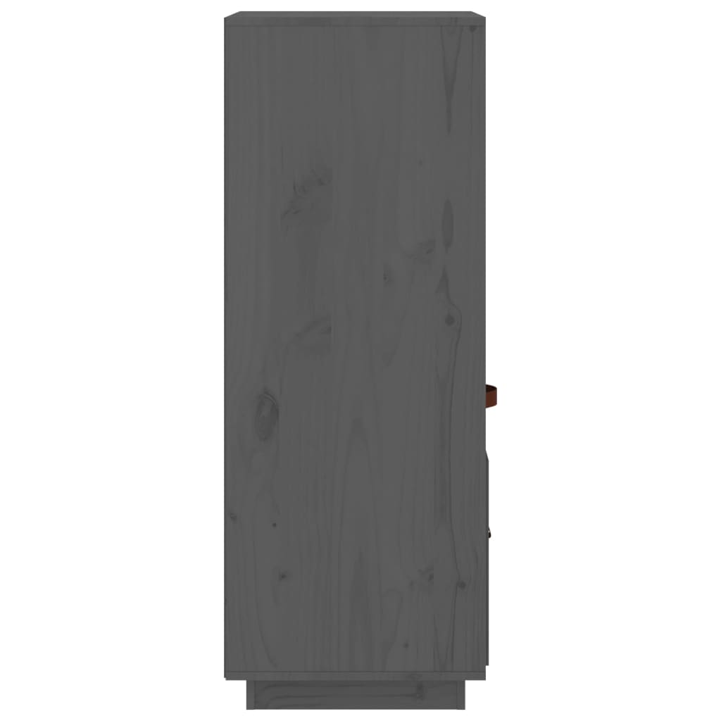 Highboard Grey 34x40x108,5 cm Solid Wood Pine
