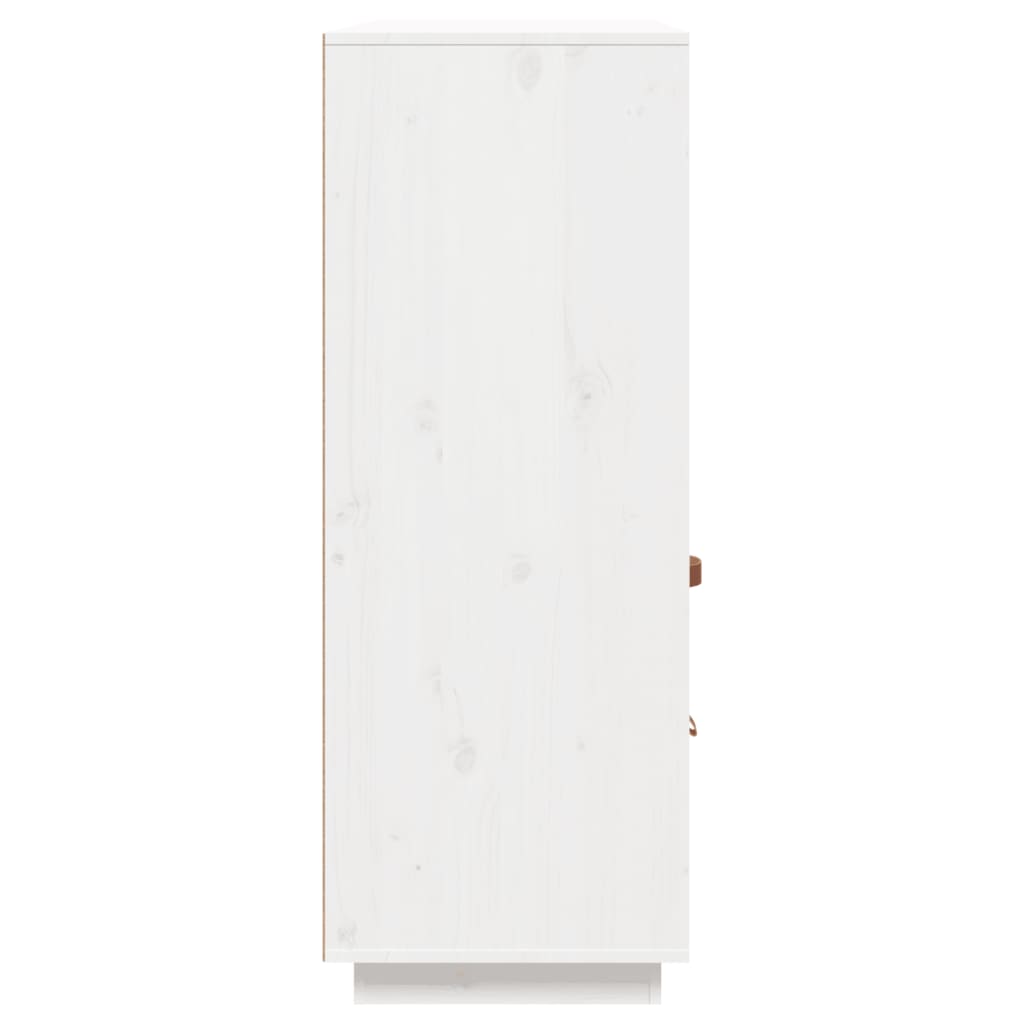 Highboard White 100x40x108.5 cm Solid Wood Pine