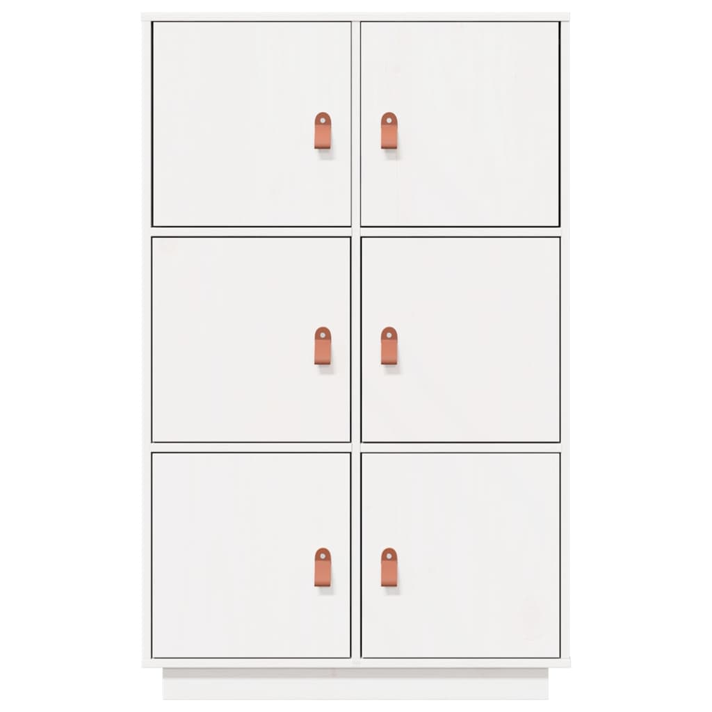 Highboard White 67x40x108.5 cm Solid Wood Pine