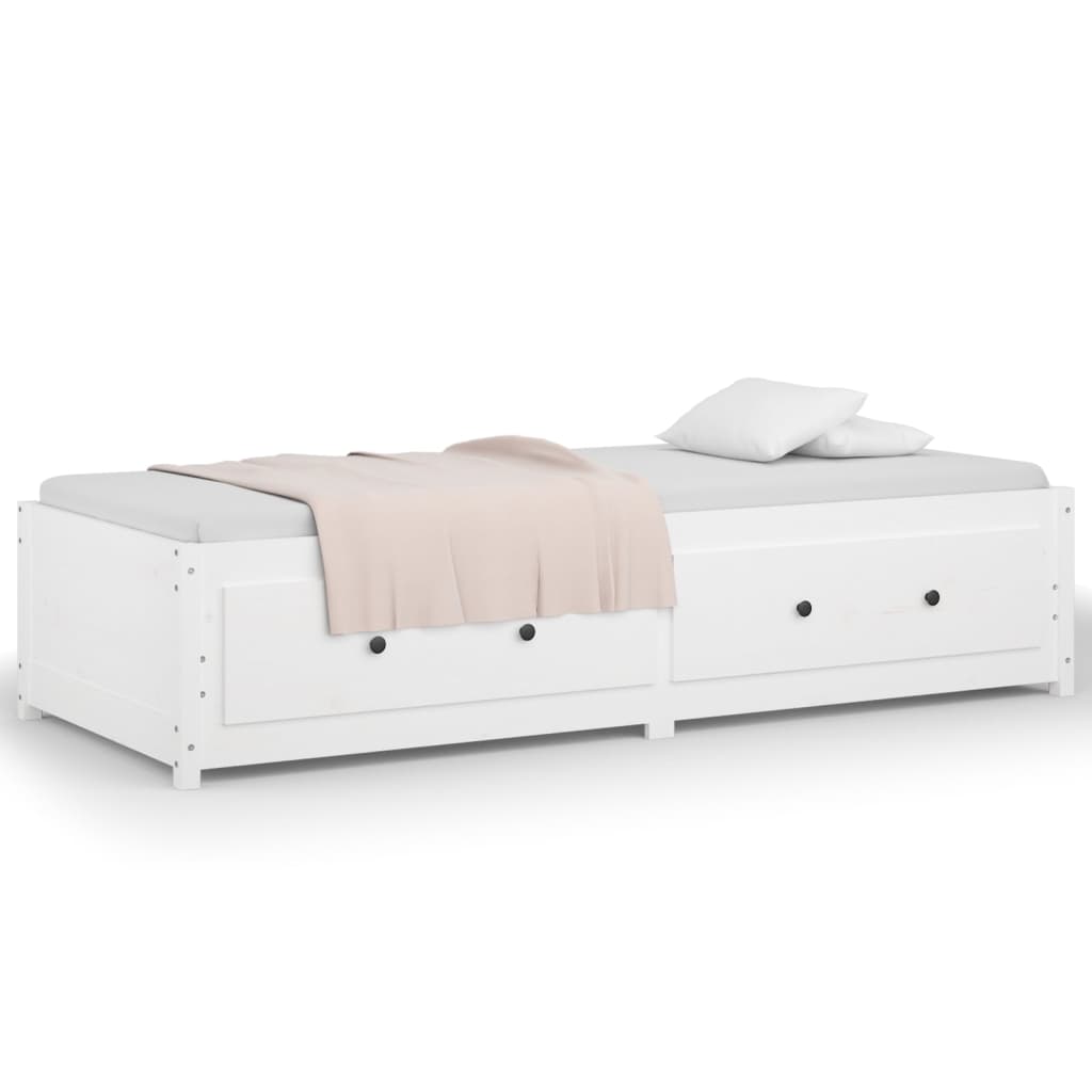 Day Bed without Mattress White 80x200 cm Solid Wood Pine