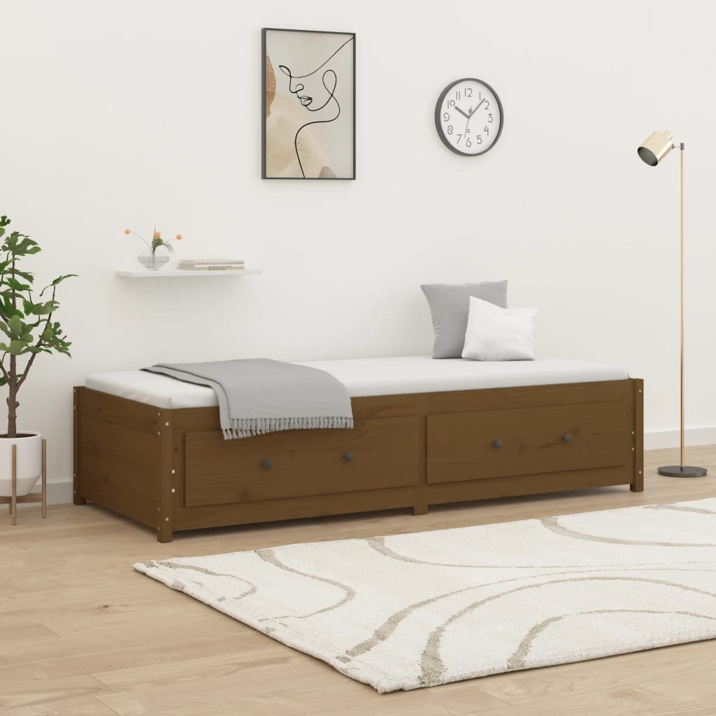 Day Bed without Mattress Honey Brown 80x200 cm Solid Wood Pine