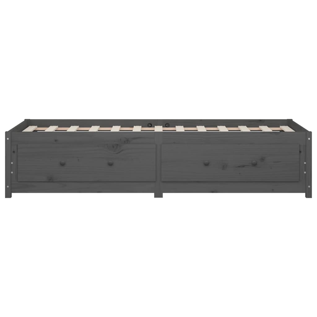 Day Bed without Mattress Grey 90x200 cm Solid Wood Pine