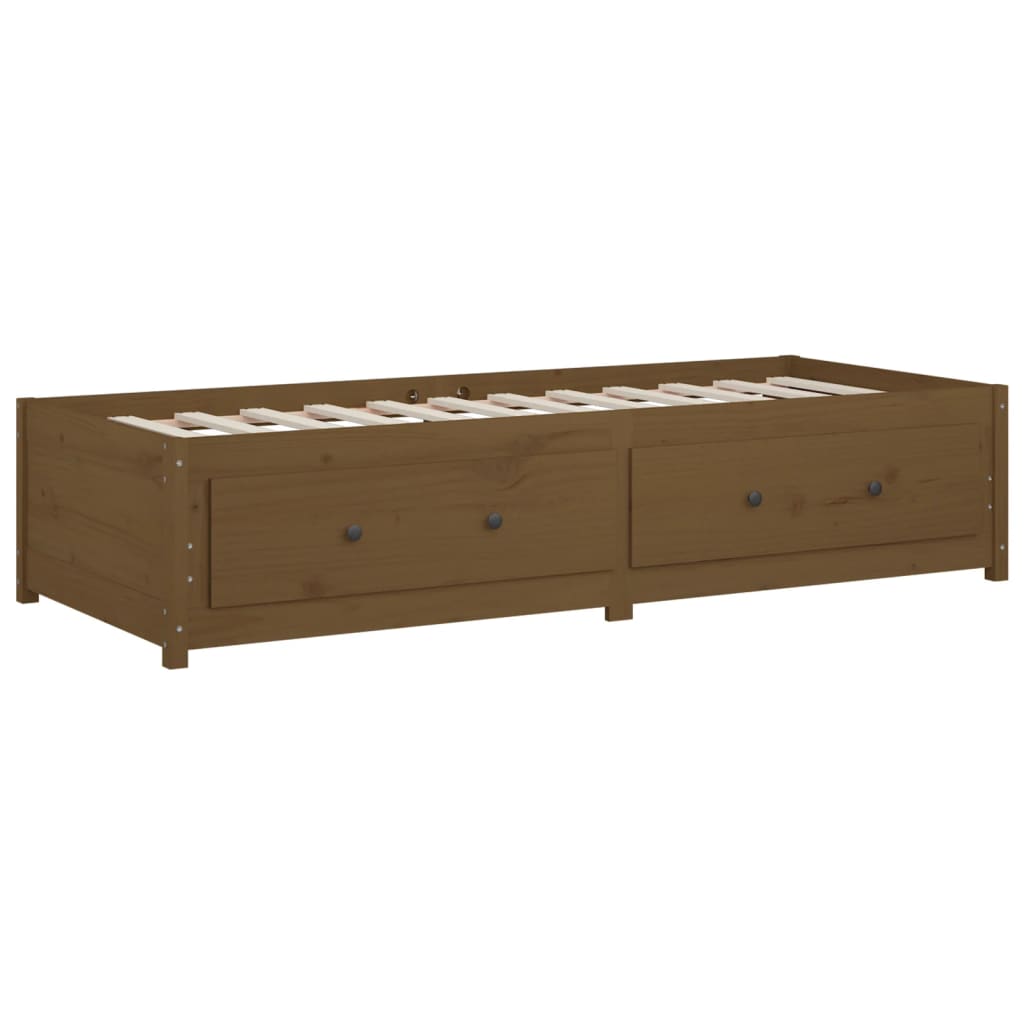 Day Bed without Mattress Honey Brown 90x200 cm Solid Wood Pine