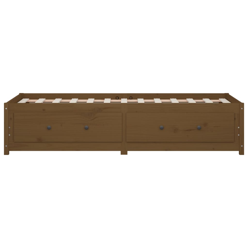 Day Bed without Mattress Honey Brown 90x190 cm Single  Solid Wood Pine