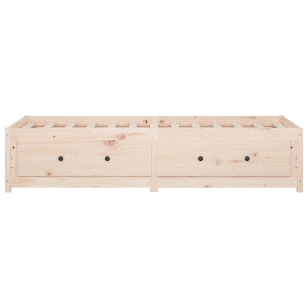 Day Bed without Mattress 75x190 cm Small Single Small Single Solid Wood Pine