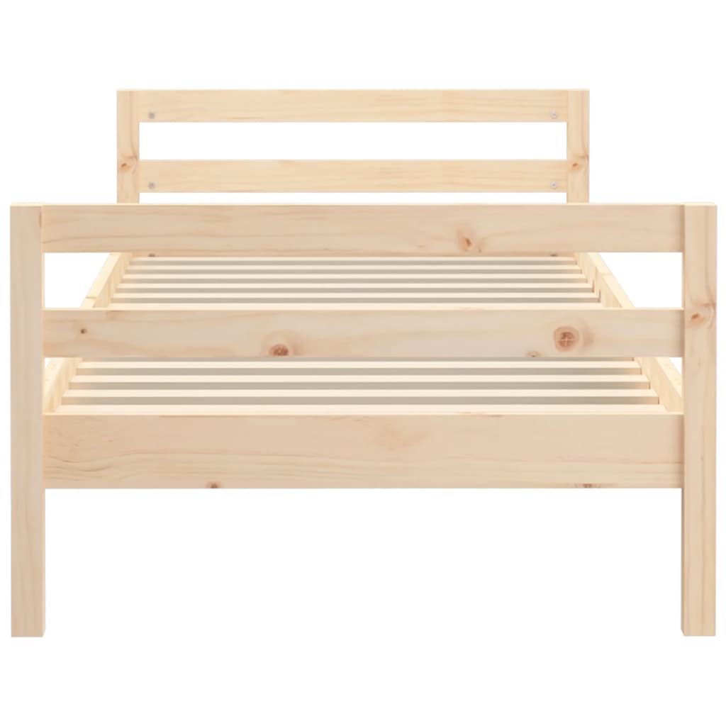 Bed Frame without Mattress 90x200 cm Solid Wood Pine