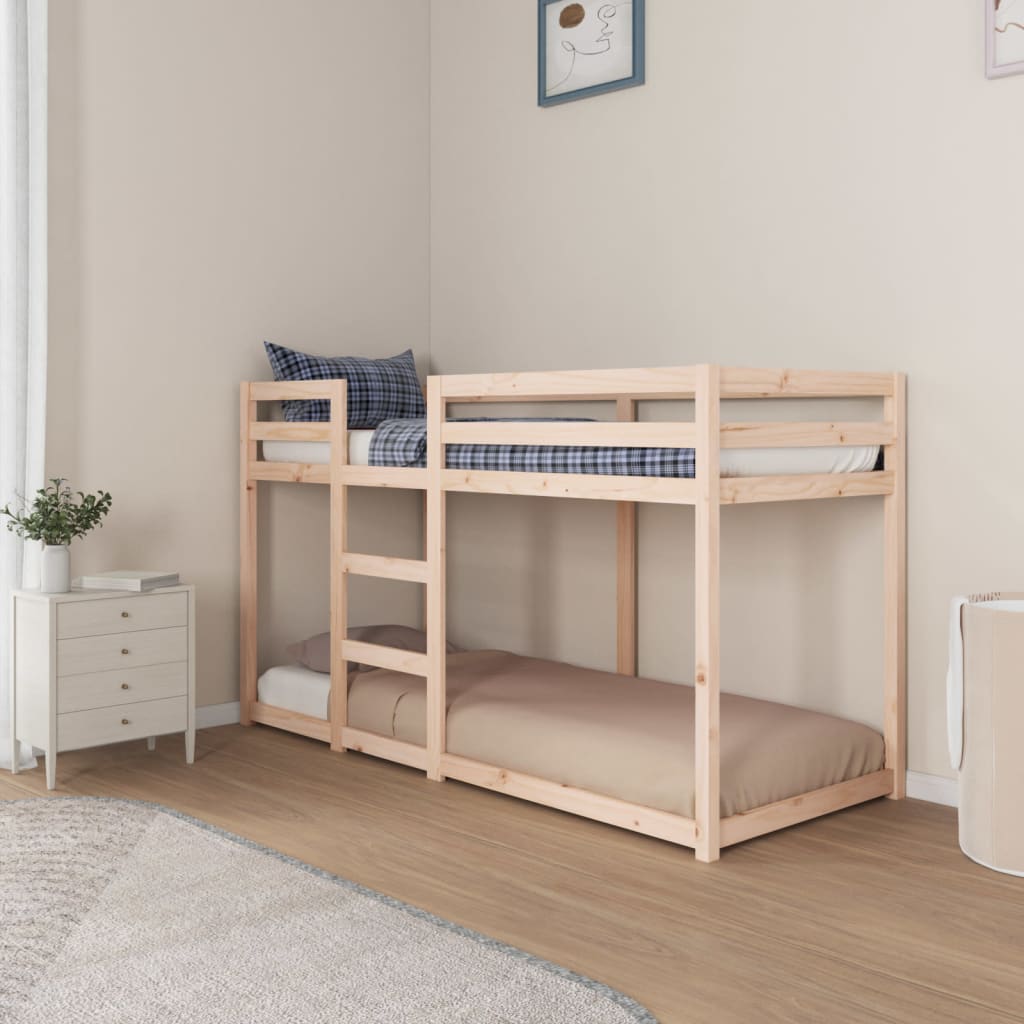 Bunk Bed without Mattress 75x190 cm Small Single Solid Wood Pine