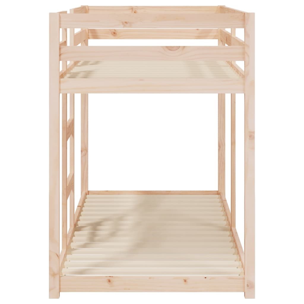 Bunk Bed without Mattress 75x190 cm Small Single Solid Wood Pine