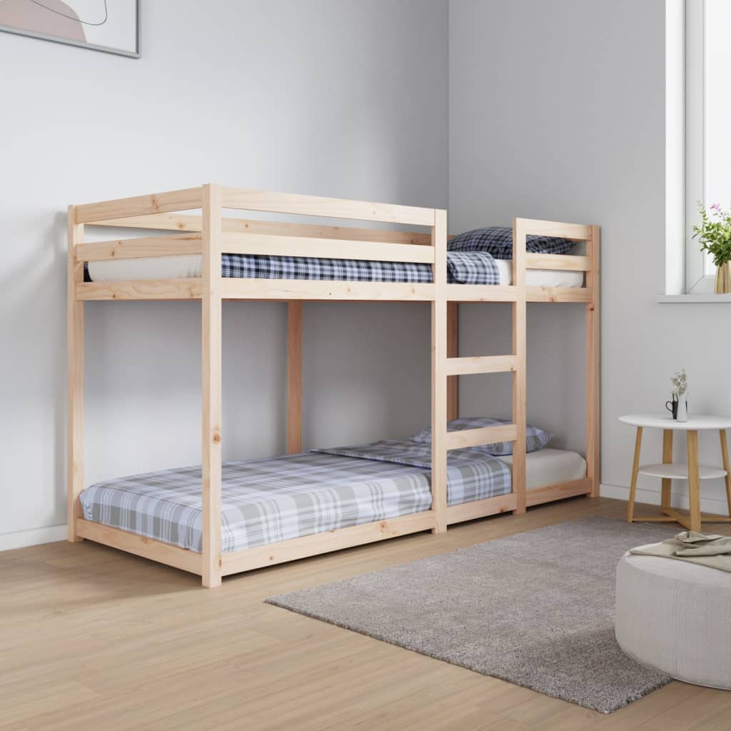 Bunk Bed without Mattress 75x190 cm Small Single Solid Wood Pine