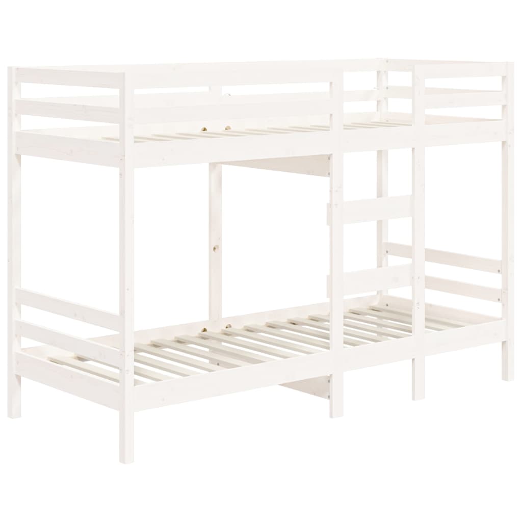 Bunk Bed without Mattress White 80x200 cm Solid Wood Pine