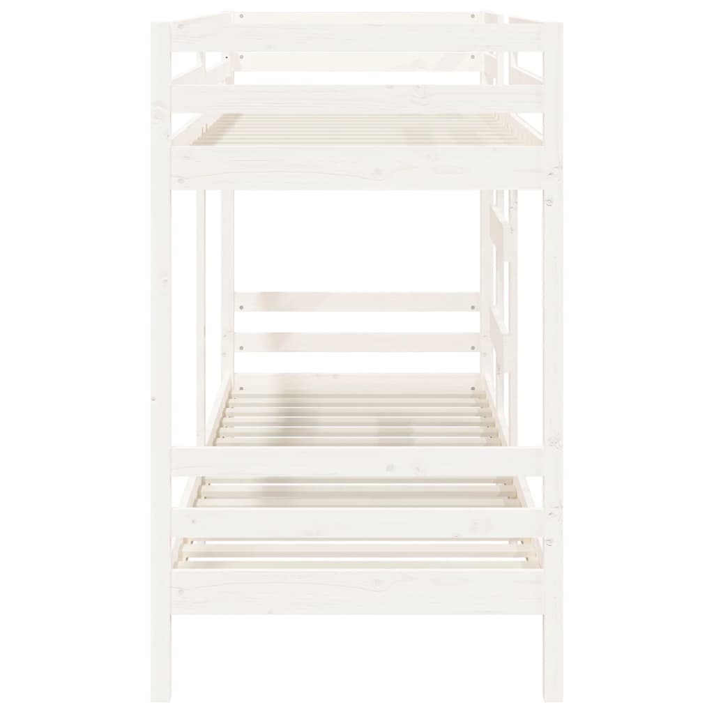 Bunk Bed without Mattress White 80x200 cm Solid Wood Pine