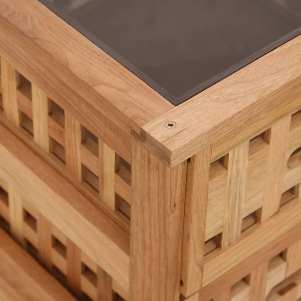 Bedside Cabinet 34x34x34 cm Solid Wood Walnut