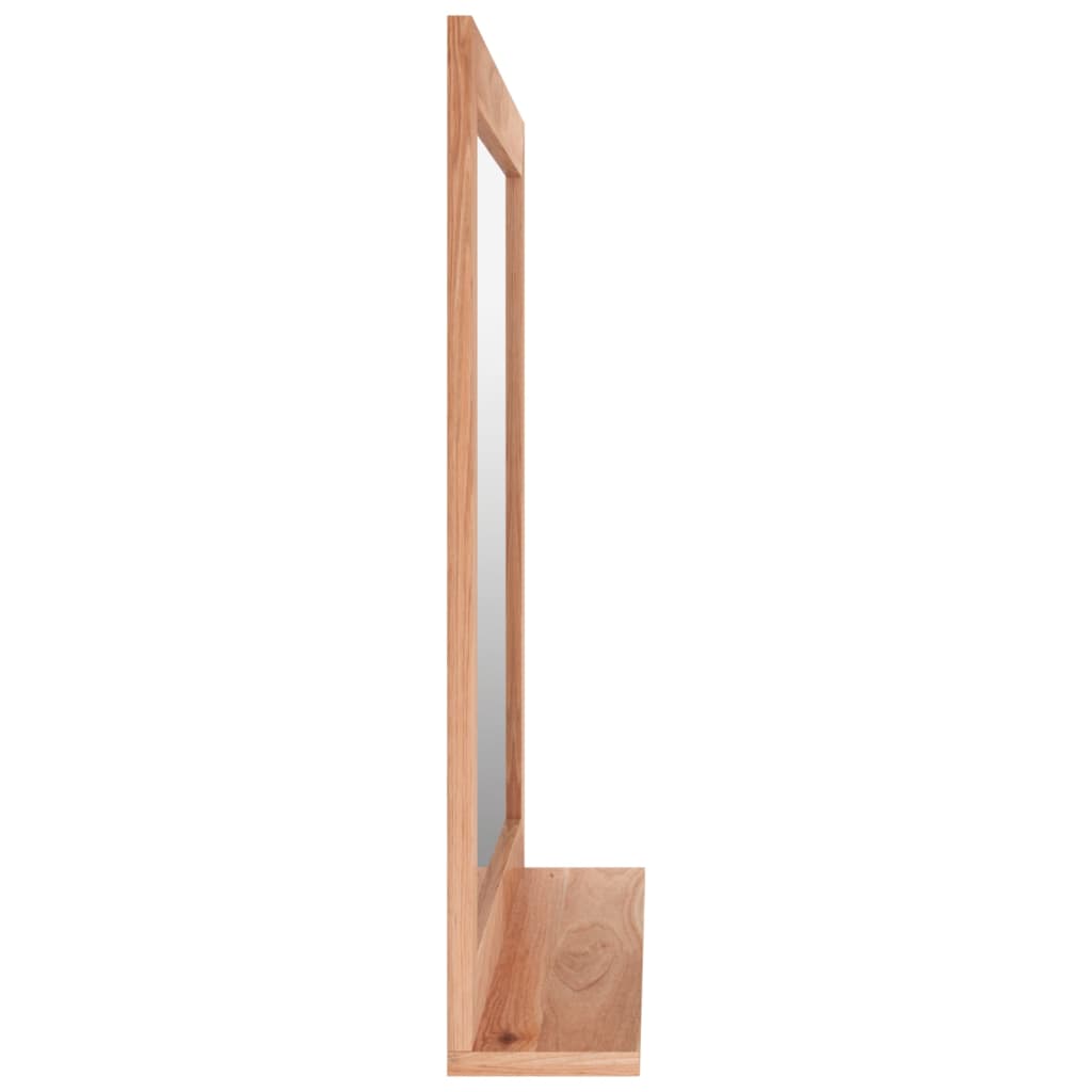 Wall Mirror 55X55 Cm Solid Wood Walnut