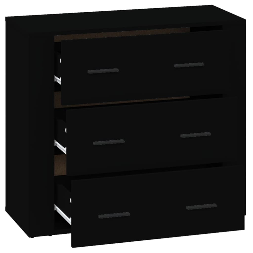 Sideboard Black 80x33x70 cm Engineered Wood