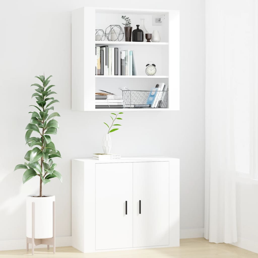 Wall Cabinet White 80x33x80 cm Engineered Wood