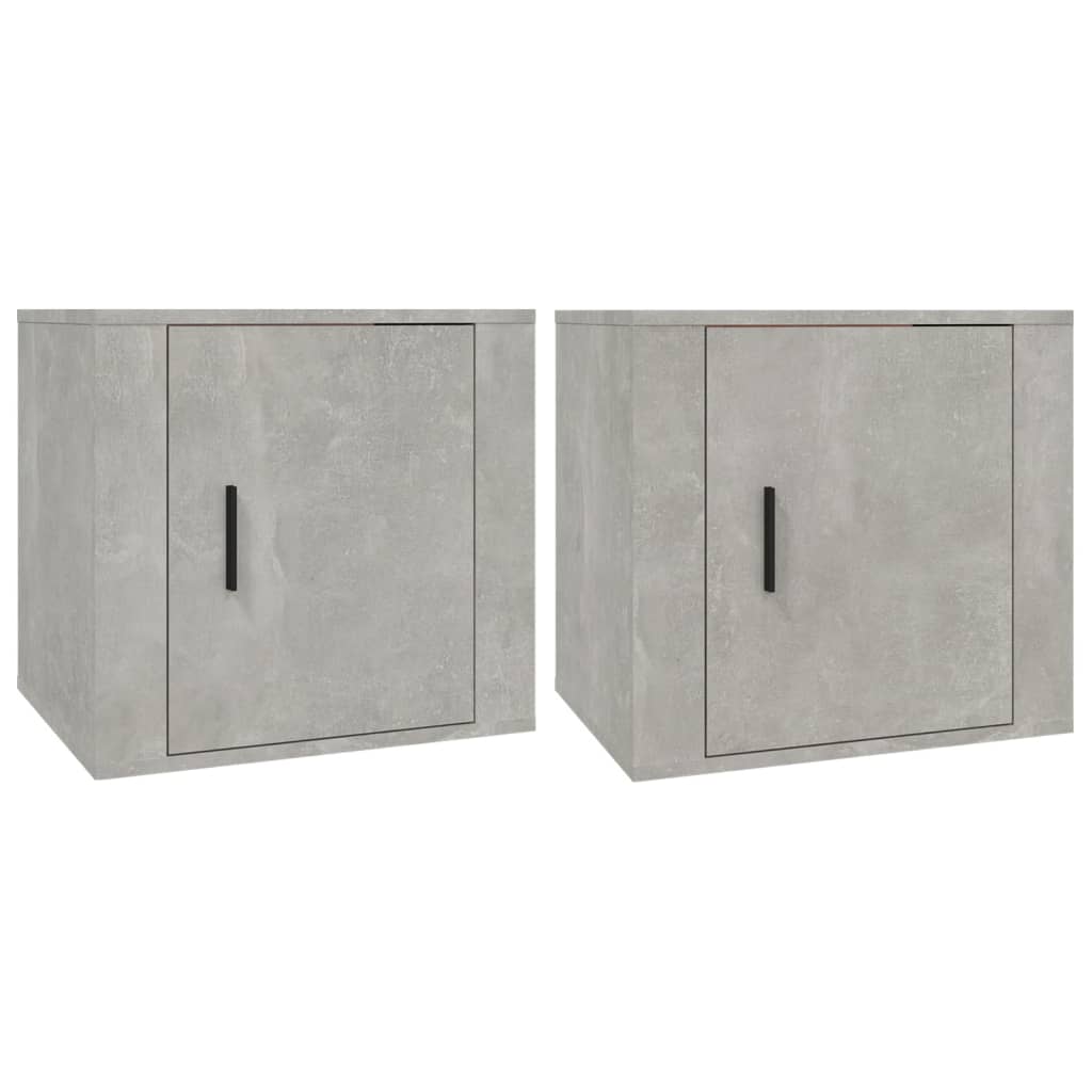 Bedside Cabinets 2 pcs Concrete Grey 50x39x47 cm