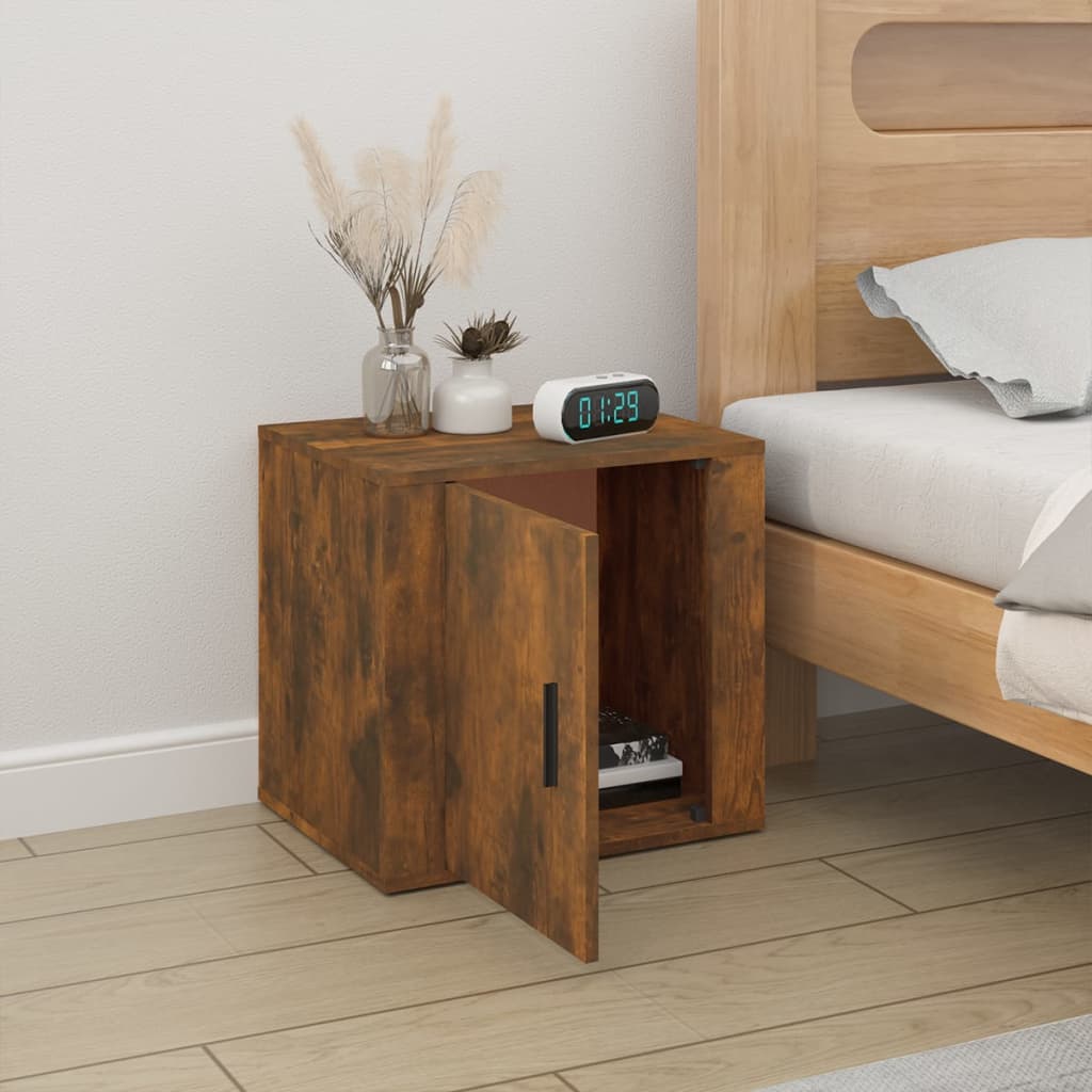 Bedside Cabinet Smoked Oak 50x39x47 cm