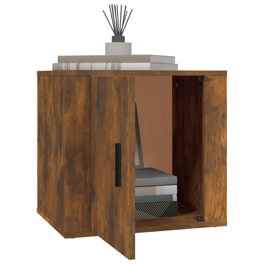 Bedside Cabinet Smoked Oak 50x39x47 cm