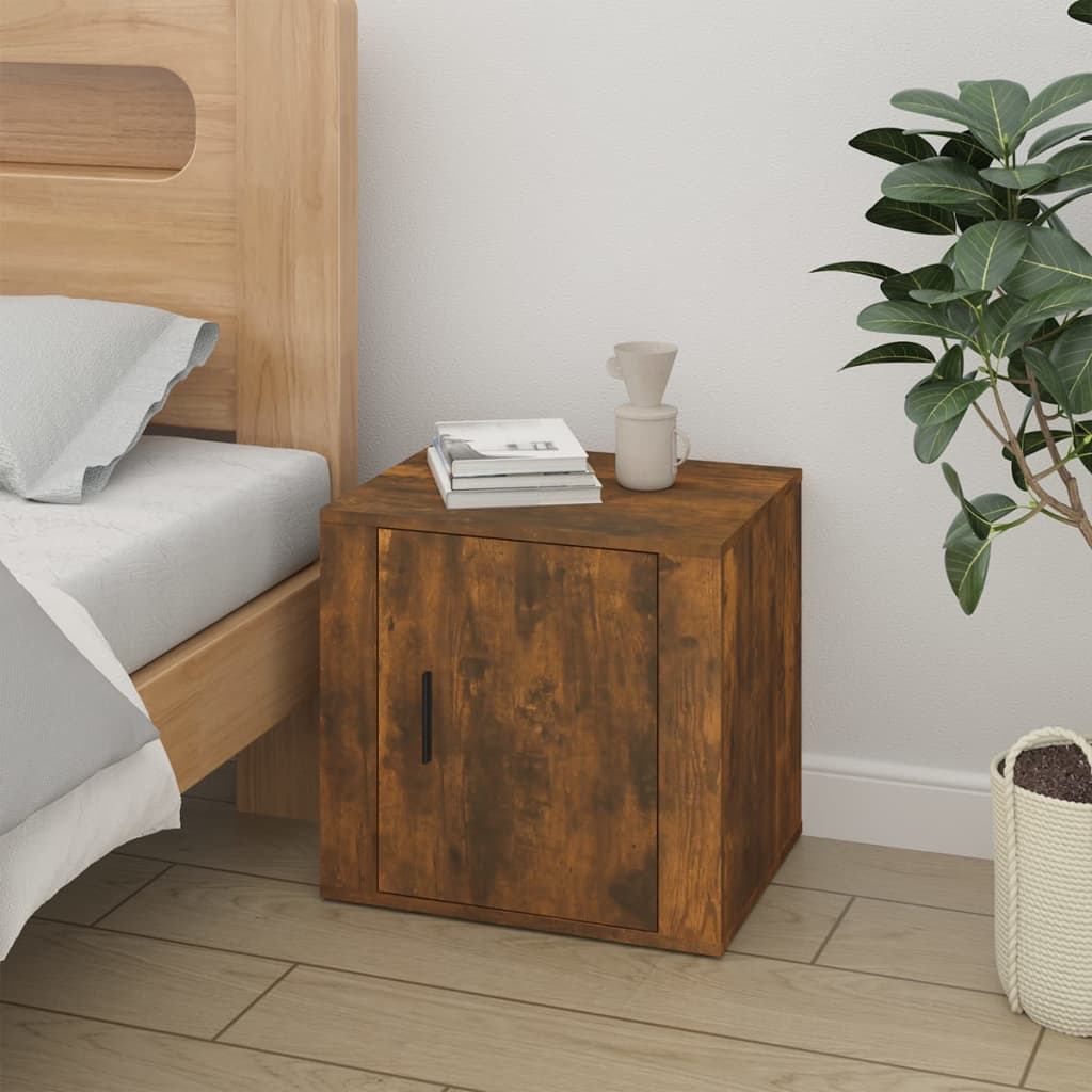 Bedside Cabinet Smoked Oak 50x39x47 cm