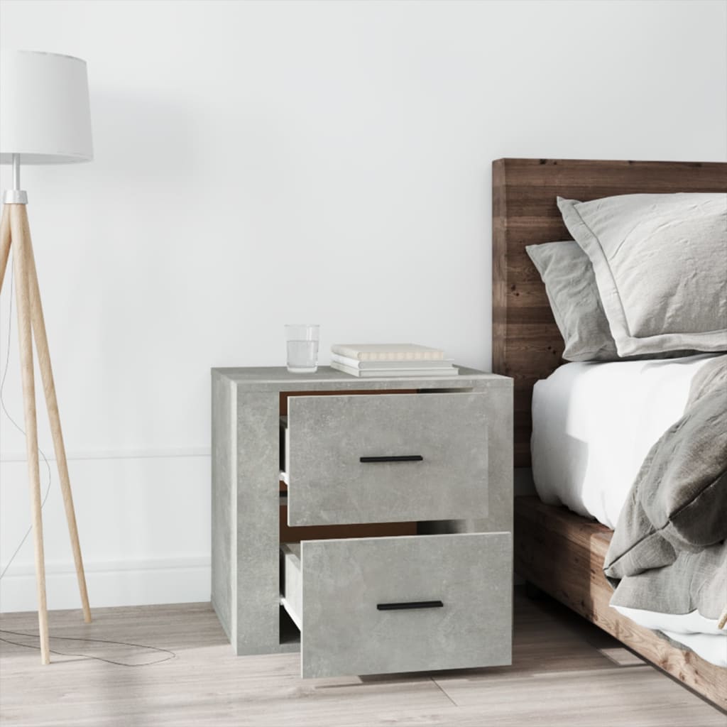 Bedside Cabinet Concrete Grey 50x39x47 cm