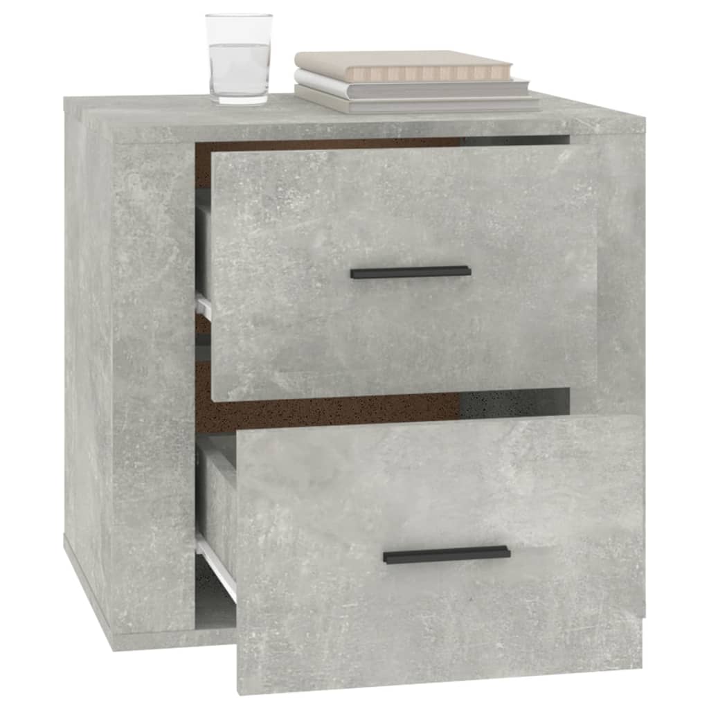 Bedside Cabinet Concrete Grey 50x39x47 cm