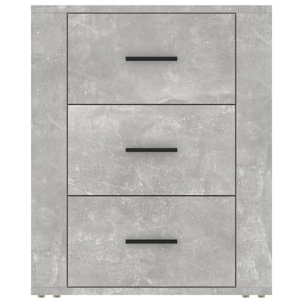 Bedside Cabinet Concrete Grey 50x36x60 cm Engineered Wood