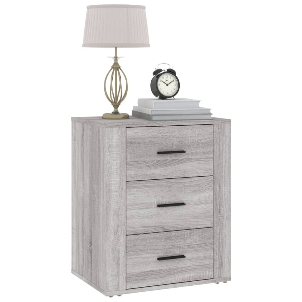 Bedside Cabinet Grey Sonoma 50x36x60 cm Engineered Wood