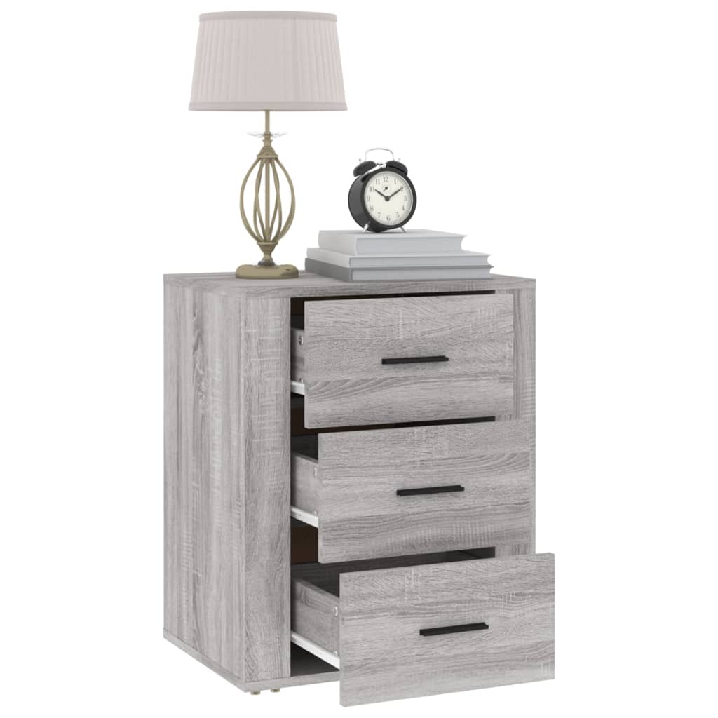 Bedside Cabinet Grey Sonoma 50x36x60 cm Engineered Wood