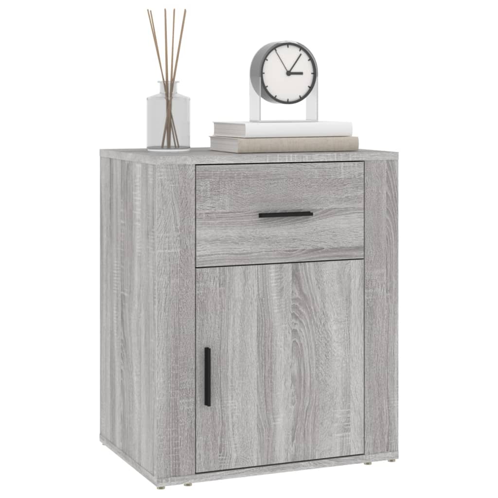 Bedside Cabinet Grey Sonoma 50x36x60 cm Engineered Wood