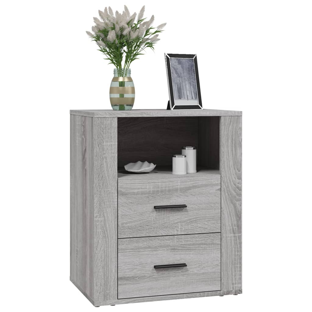 Bedside Cabinet Grey Sonoma 50x36x60 cm Engineered Wood