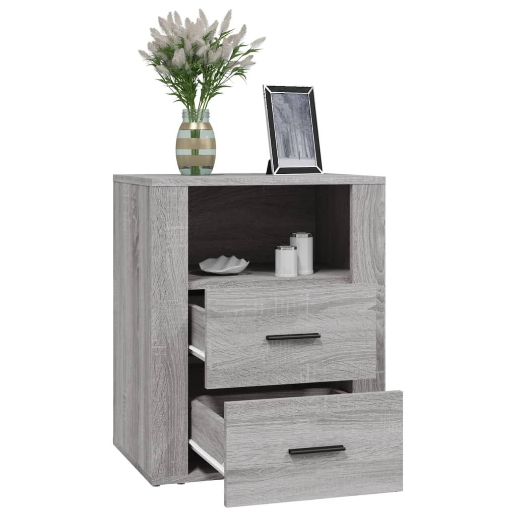 Bedside Cabinet Grey Sonoma 50x36x60 cm Engineered Wood