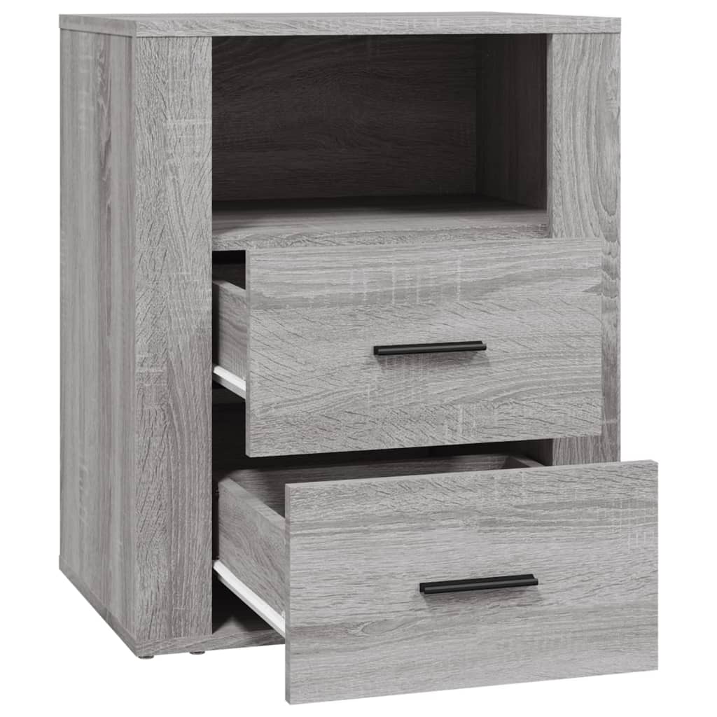 Bedside Cabinet Grey Sonoma 50x36x60 cm Engineered Wood
