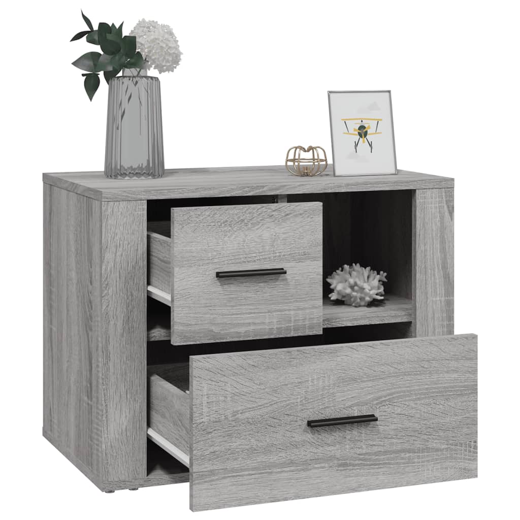 Bedside Cabinet Grey Sonoma 60x36x45 cm Engineered Wood