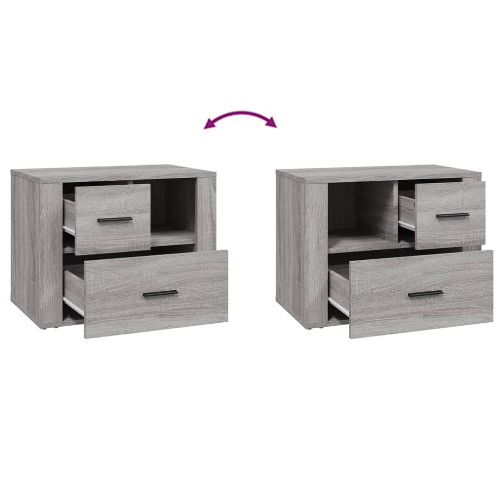 Bedside Cabinet Grey Sonoma 60x36x45 cm Engineered Wood