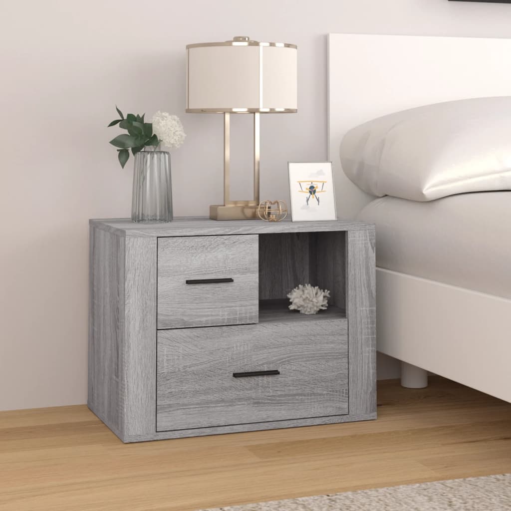 Bedside Cabinet Grey Sonoma 60x36x45 cm Engineered Wood