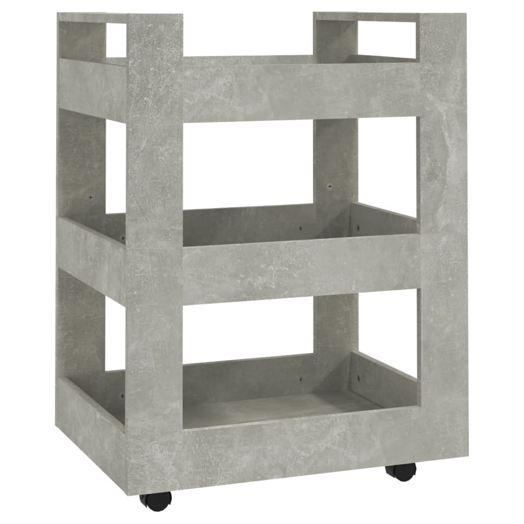 Kitchen Trolley Concrete Grey 60x45x80 cm Engineered Wood