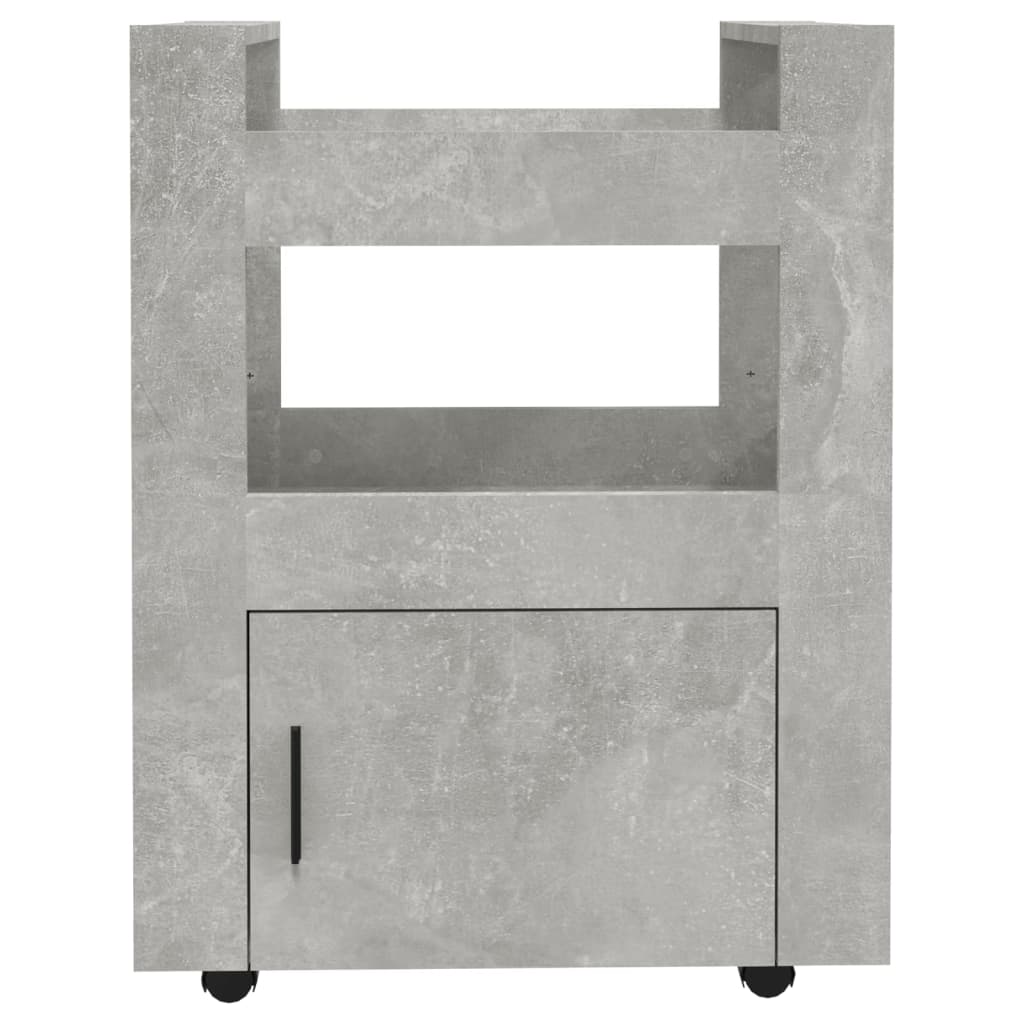 Kitchen Trolley Concrete Grey 60x45x80 cm Engineered Wood