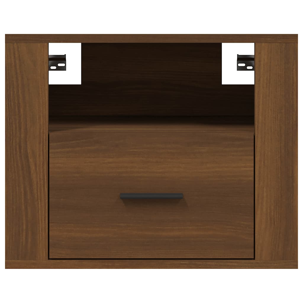 Wall-mounted Bedside Cabinet Brown Oak 50x36x40 cm