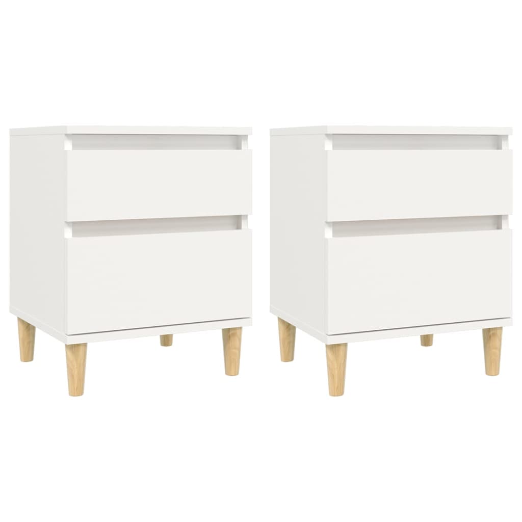 Bedside Cabinets 2 pcs White 40x35x50 cm