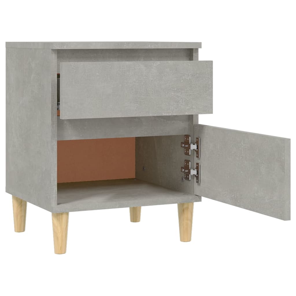 Bedside Cabinet Concrete Grey 40x35x50 cm