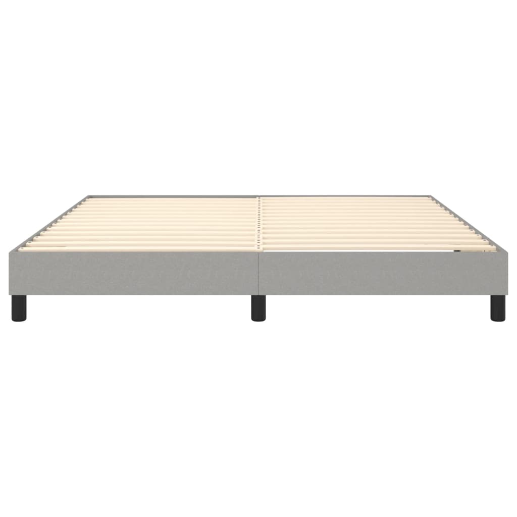 Box Spring Bed Frame Light Grey 180x200 cm Super King Fabric