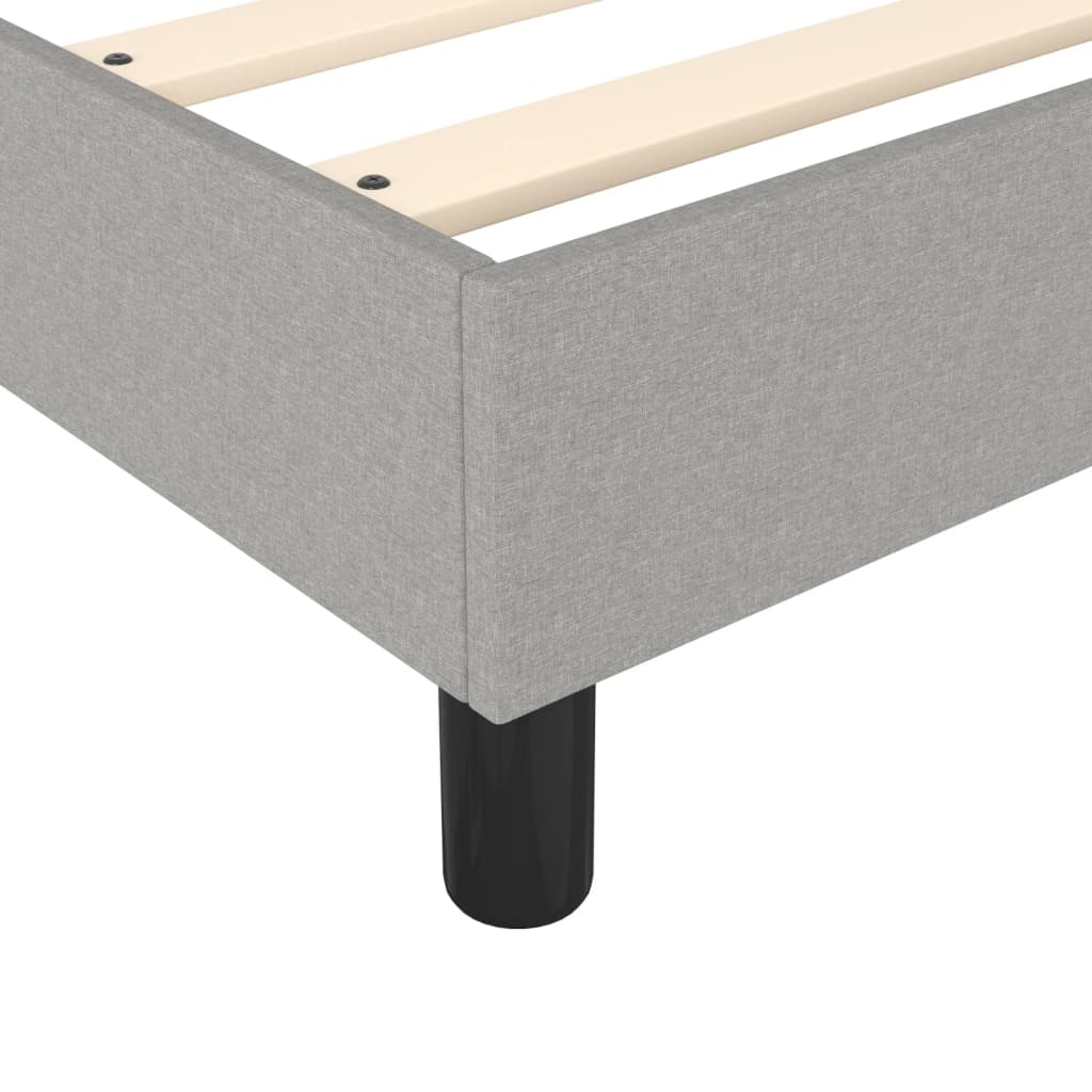 Box Spring Bed Frame Light Grey 180x200 cm Super King Fabric
