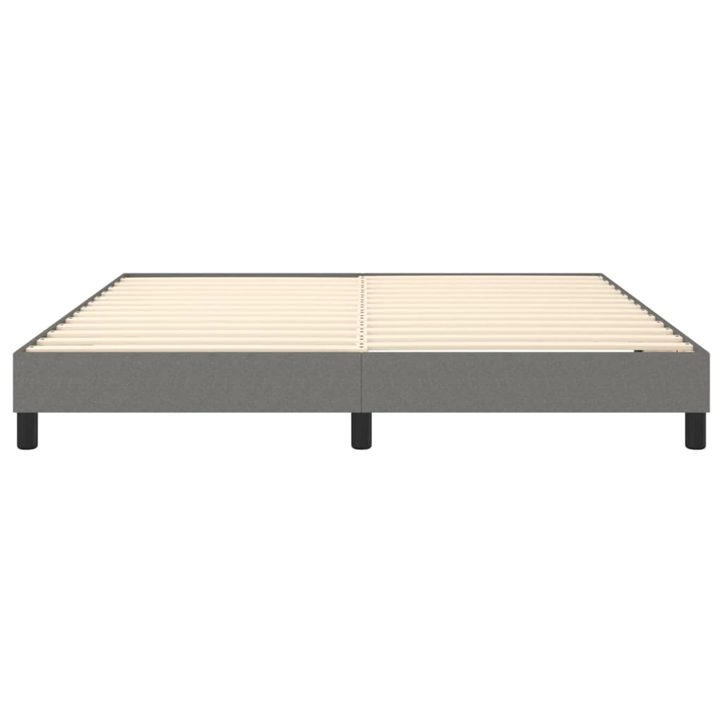 Box Spring Bed Frame Dark Grey 180x200 cm Super King Fabric