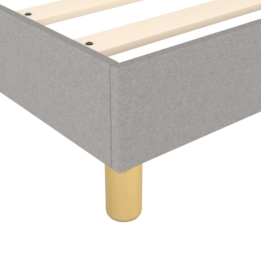 Box Spring Bed Frame Light Grey 90x200 cm Fabric