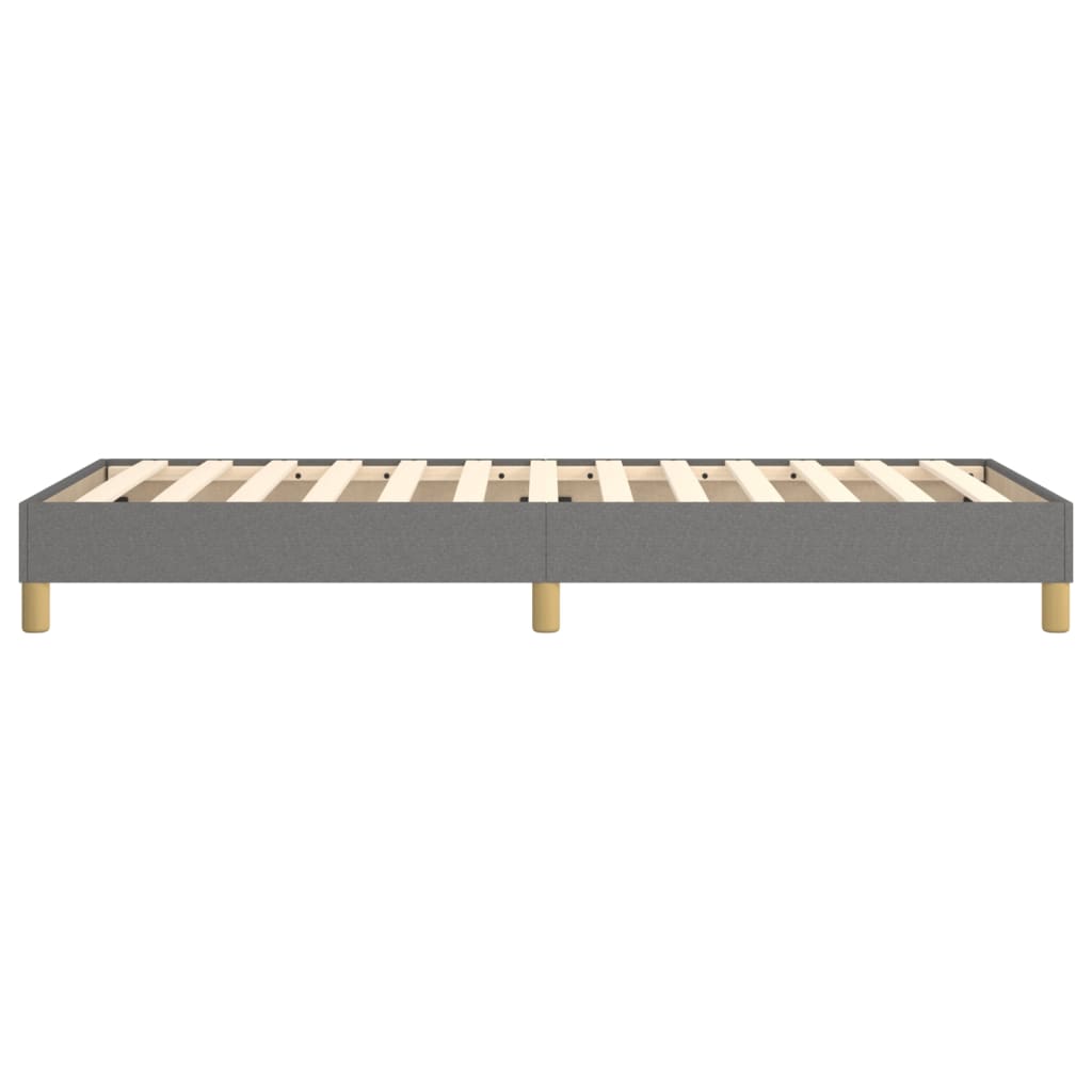 Box Spring Bed Frame Dark Grey 90x200 cm Fabric