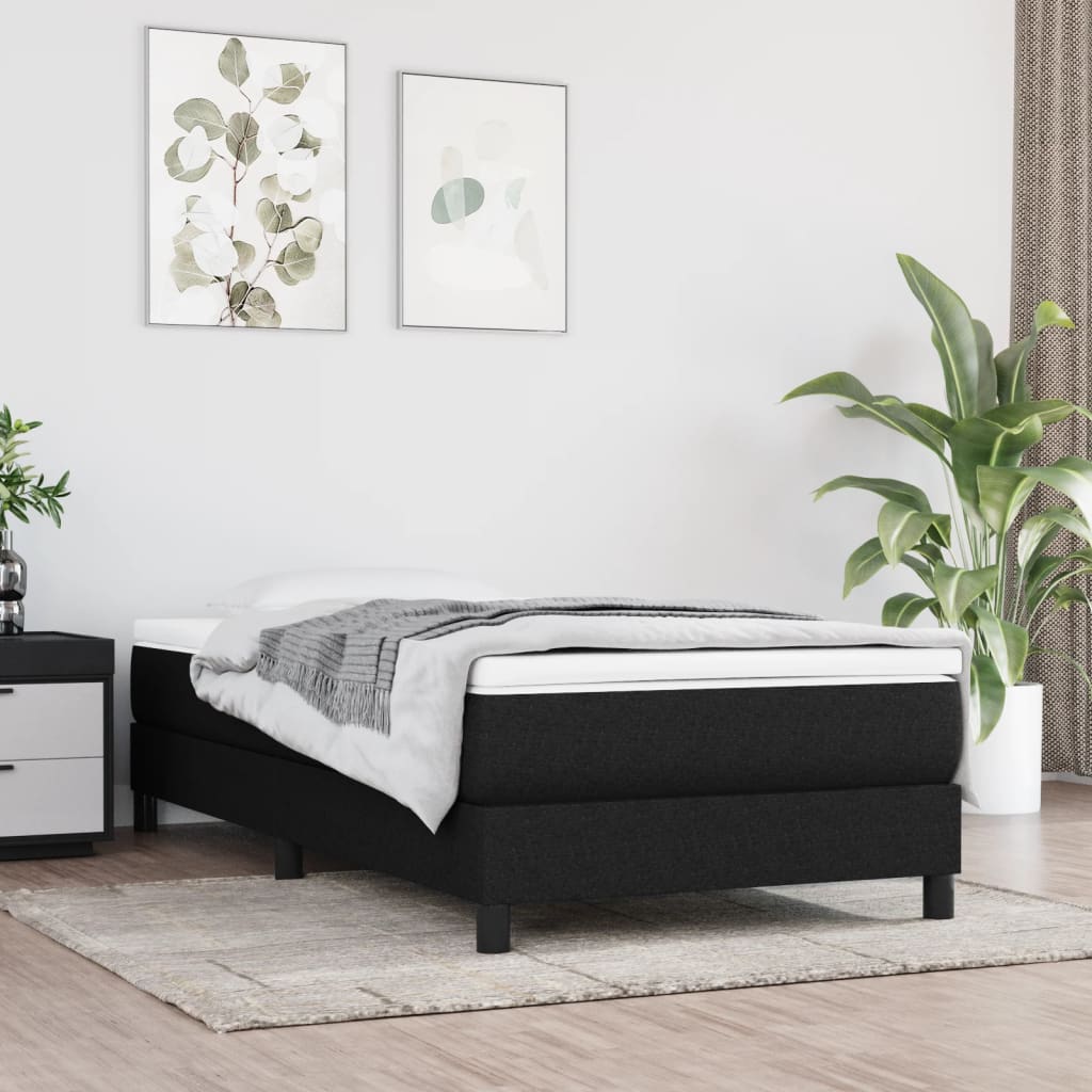 Box Spring Bed Frame Black Single Fabric (UK/IE/FI/NO only)