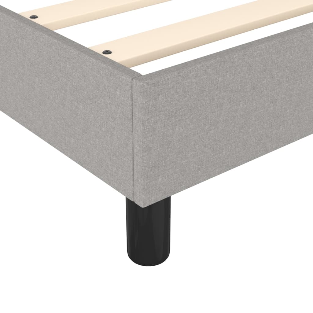 Box Spring Bed Frame Light Grey Single Fabric (UK/IE/FI/NO only)