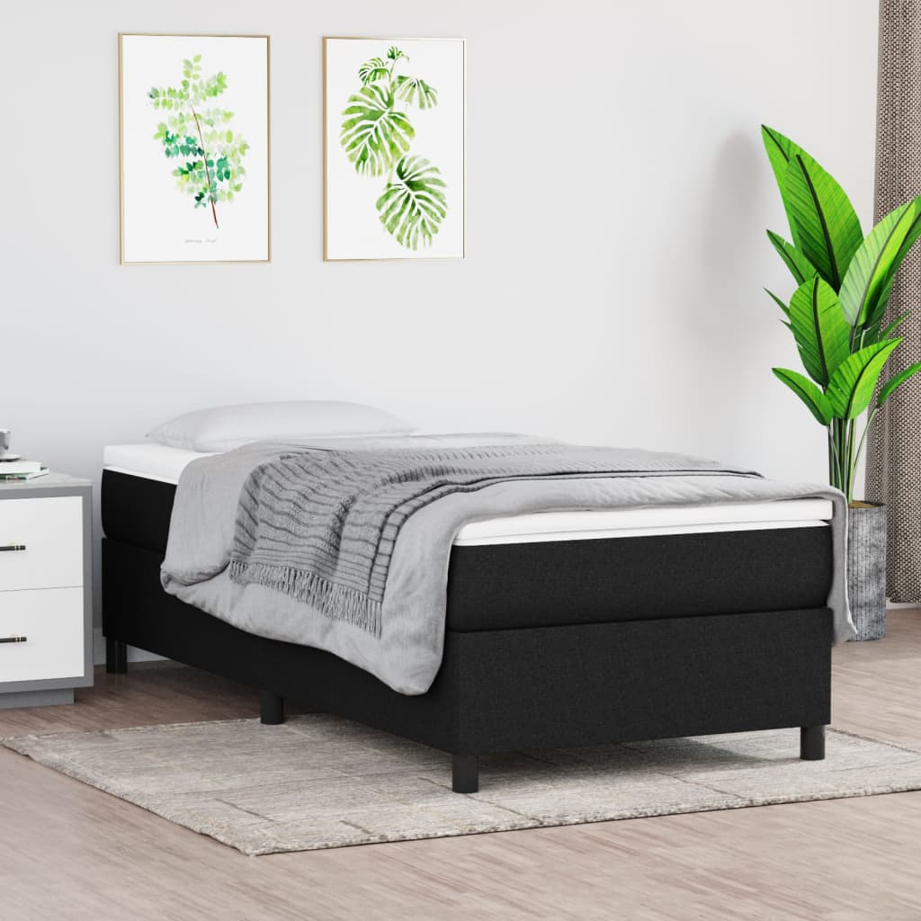 Box Spring Bed Frame Black Single Fabric (UK/IE/FI/NO only)