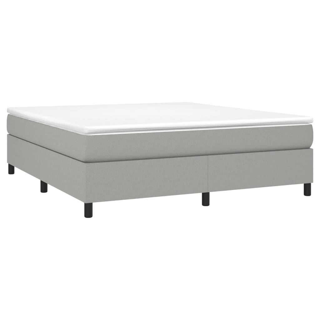 Box Spring Bed Frame Light Grey Super King Fabric (UK/IE/FI/NO only)