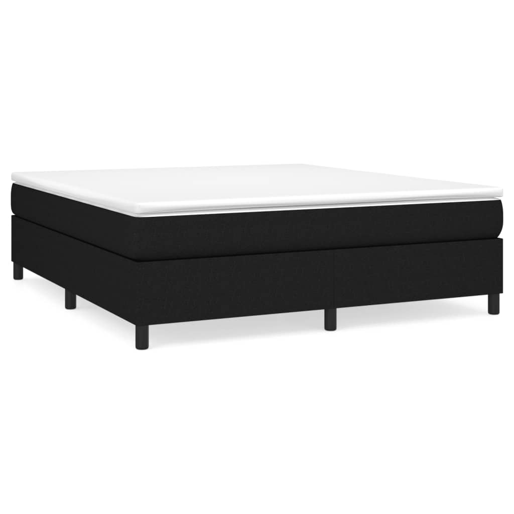 Box Spring Bed Frame Black Super King Fabric (UK/IE/FI/NO only)
